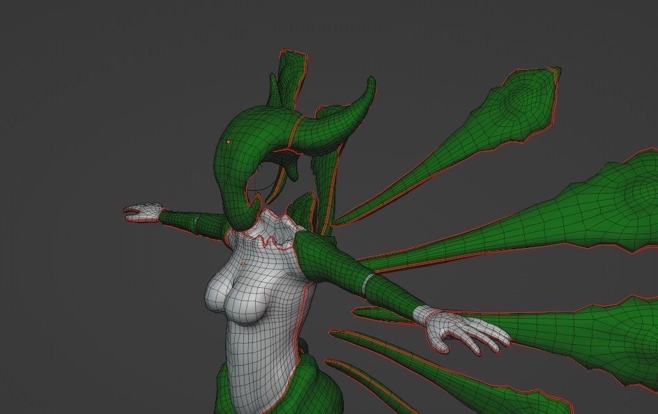 Female Elemental Sentinels Low-poly 3D model_58