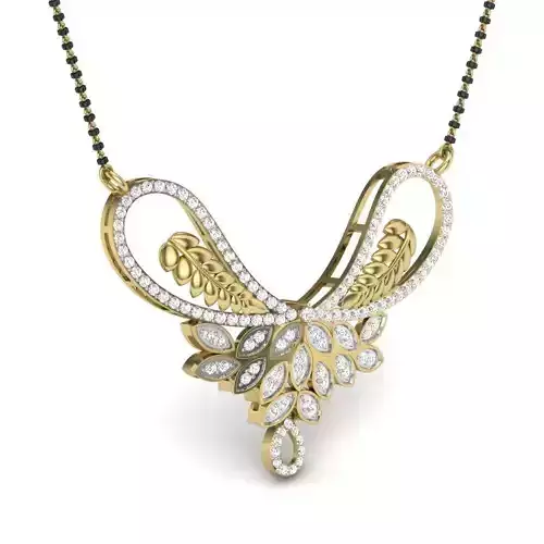 necklace dhivya diamond pendant gold