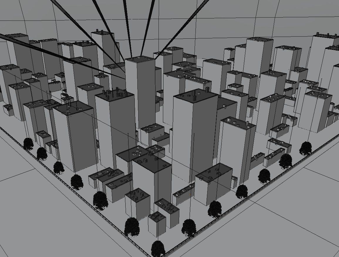Night City Low-poly 3D model_2