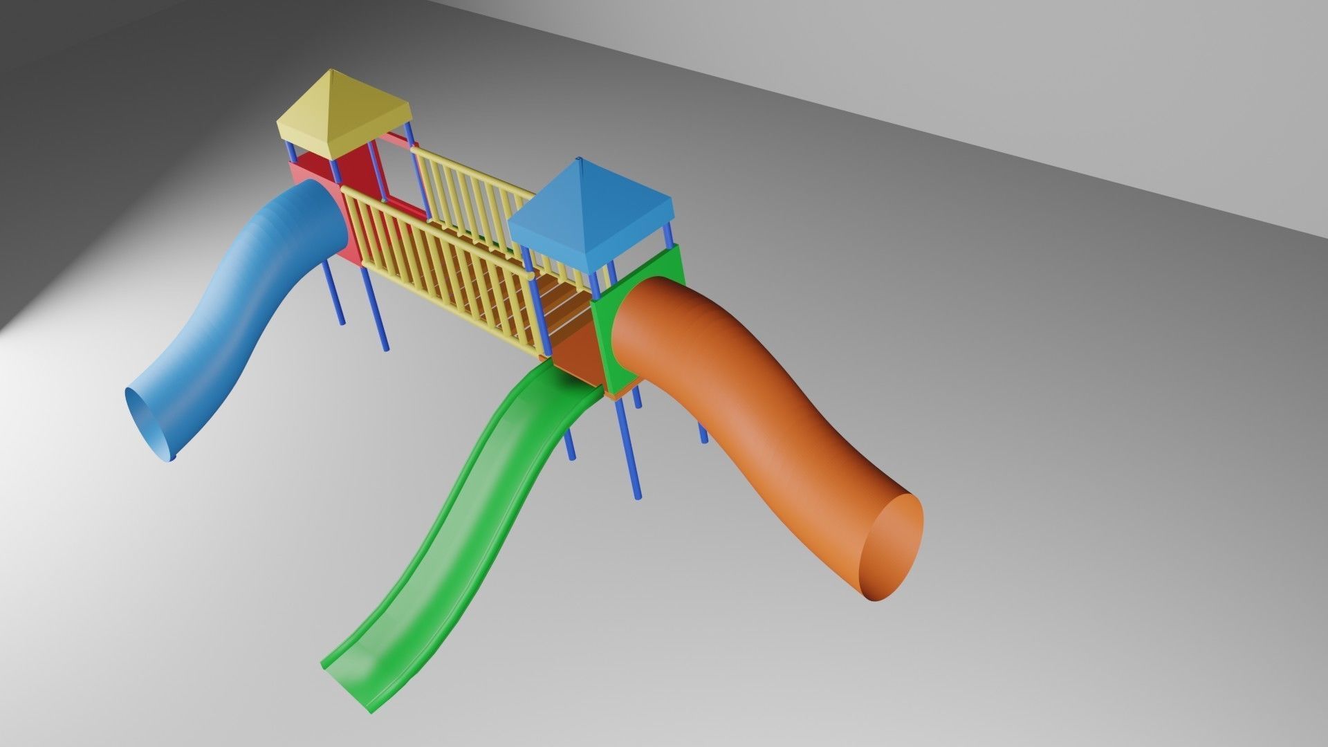 Playground Low Poly structure 3D model_4