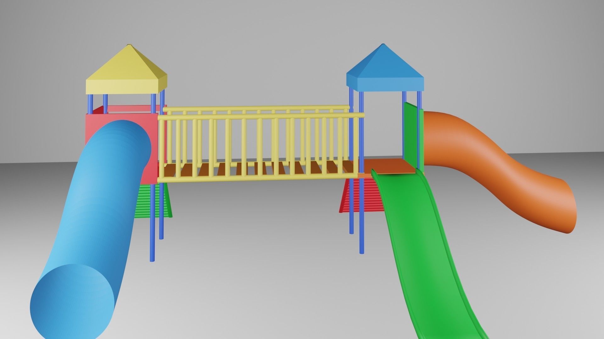 Playground Low Poly structure 3D model_1