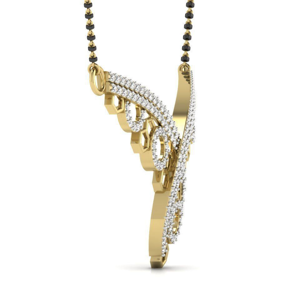 Diamond Necklace 3D print model_9