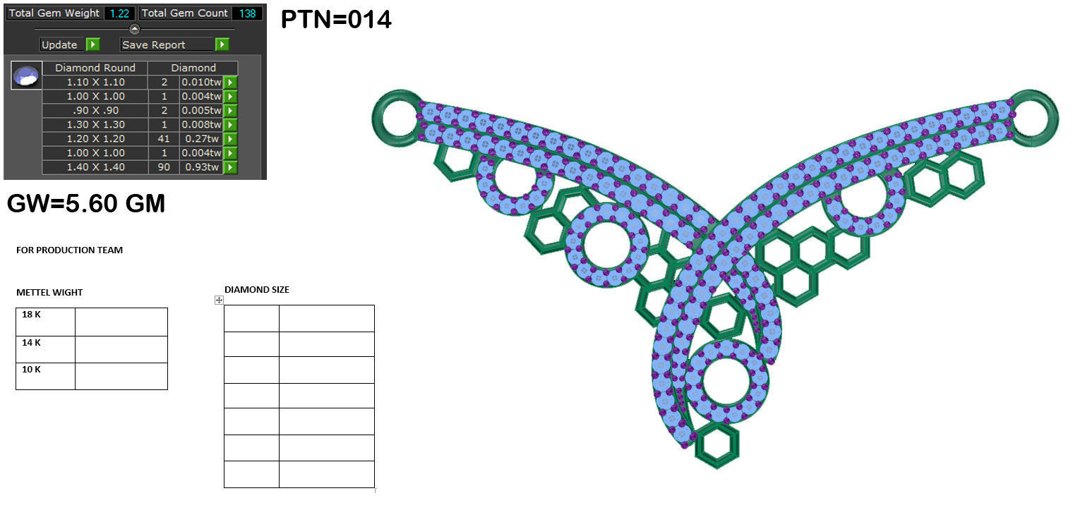 Diamond Necklace 3D print model_10