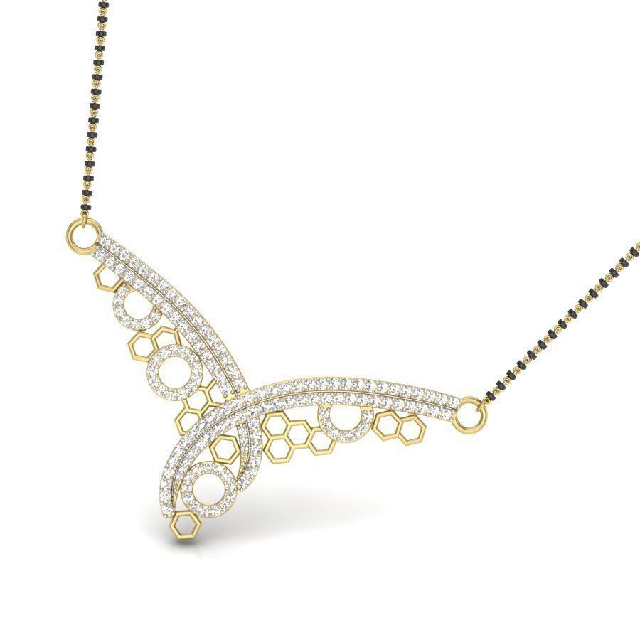 Diamond Necklace 3D print model_3