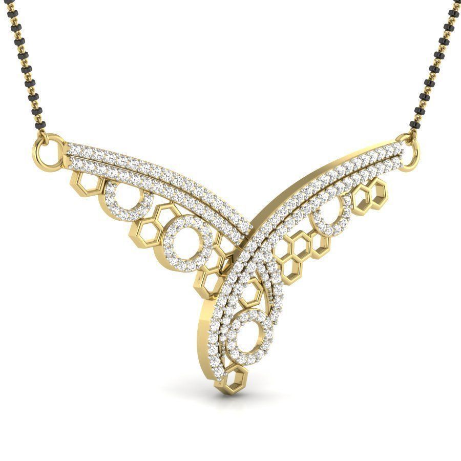 Diamond Necklace 3D print model_1