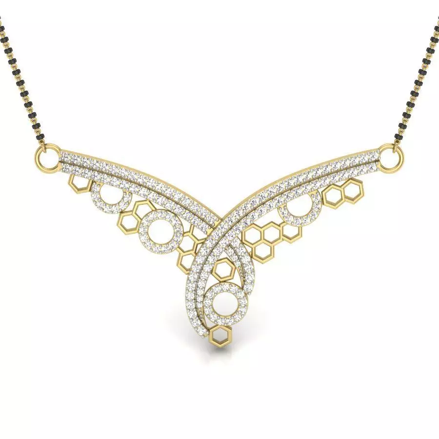 Diamond Necklace 3D print model_0