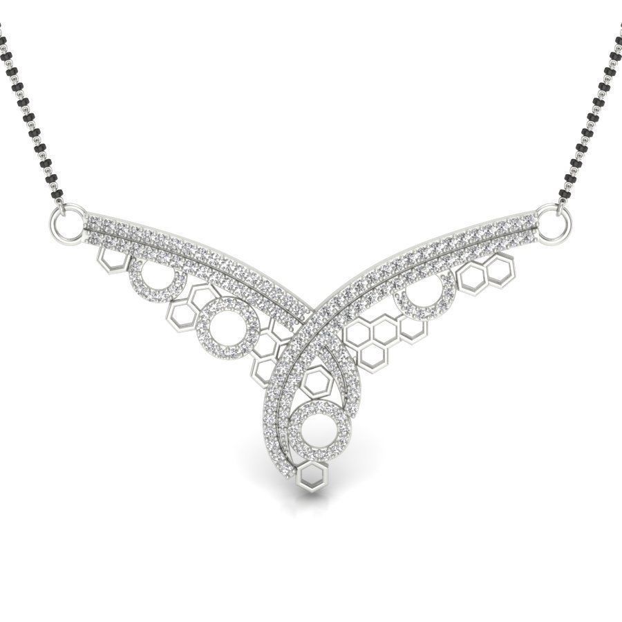 Diamond Necklace 3D print model_4