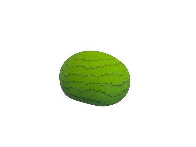 Cartoon Bush 001 Low-poly 3D model