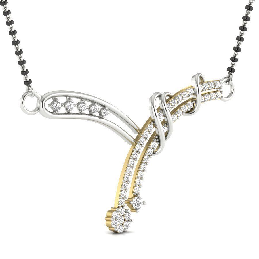 Diamond Tennis Necklace 3D print model_4