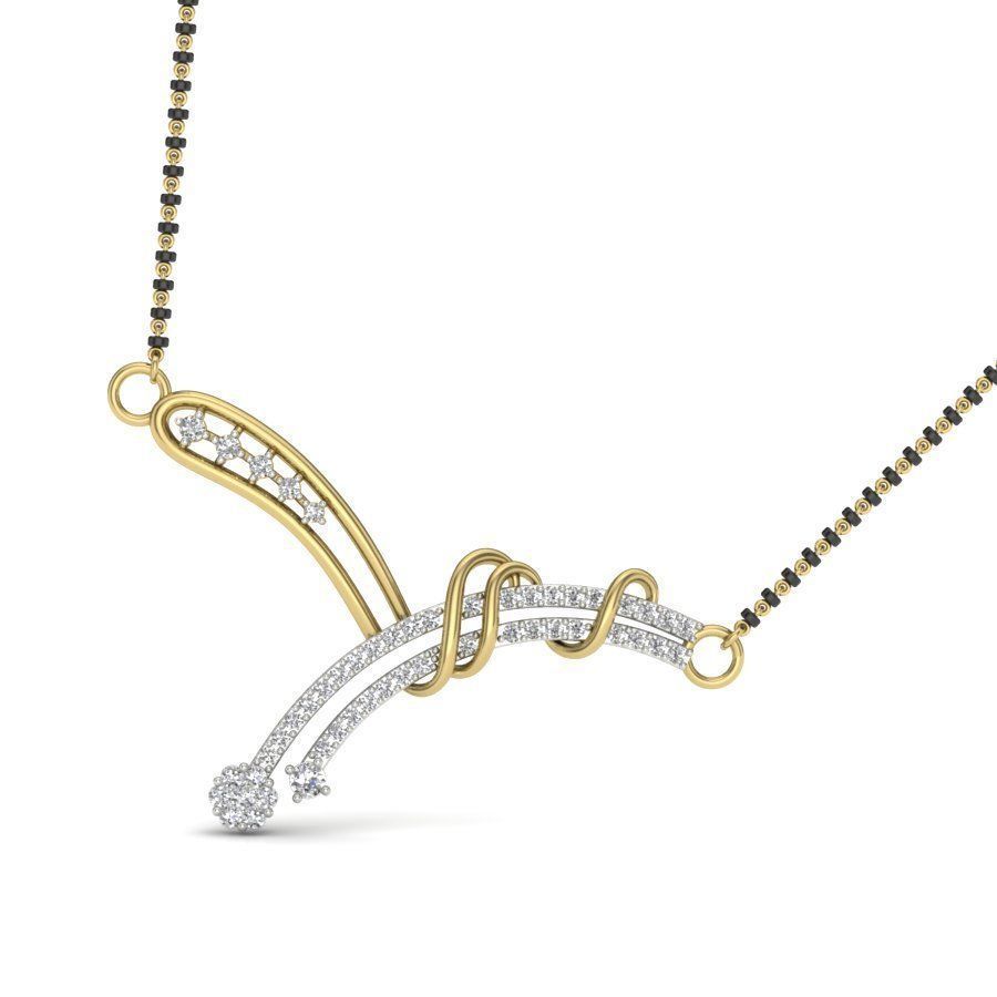 Diamond Tennis Necklace 3D print model_2