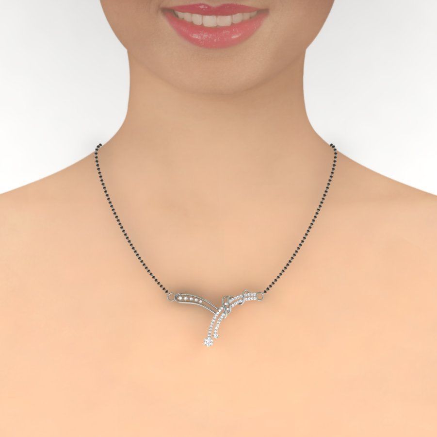 Diamond Tennis Necklace 3D print model_1