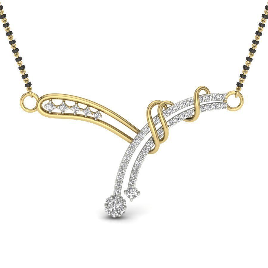 Diamond Tennis Necklace 3D print model_8