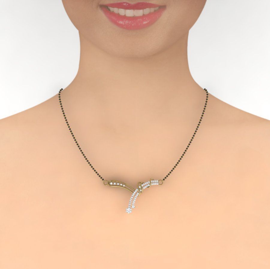 Diamond Tennis Necklace 3D print model_7