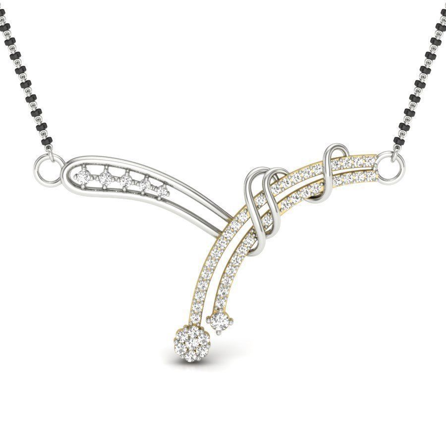 Diamond Tennis Necklace 3D print model_3