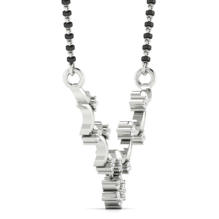 NECKLACE with diamonds and gold 3D print model_5