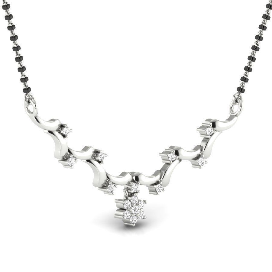 NECKLACE with diamonds and gold 3D print model_4