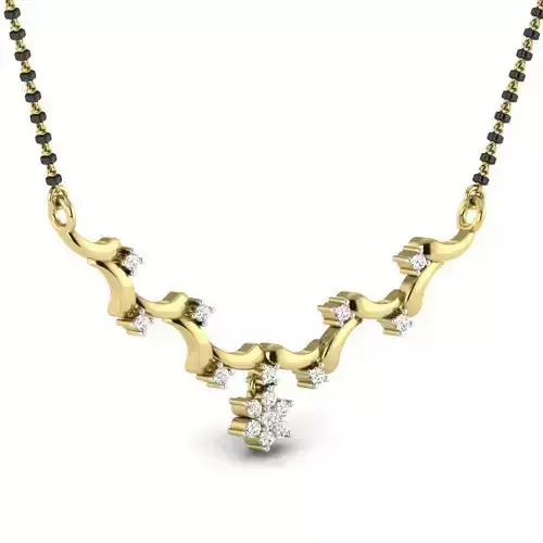 NECKLACE with diamonds and gold