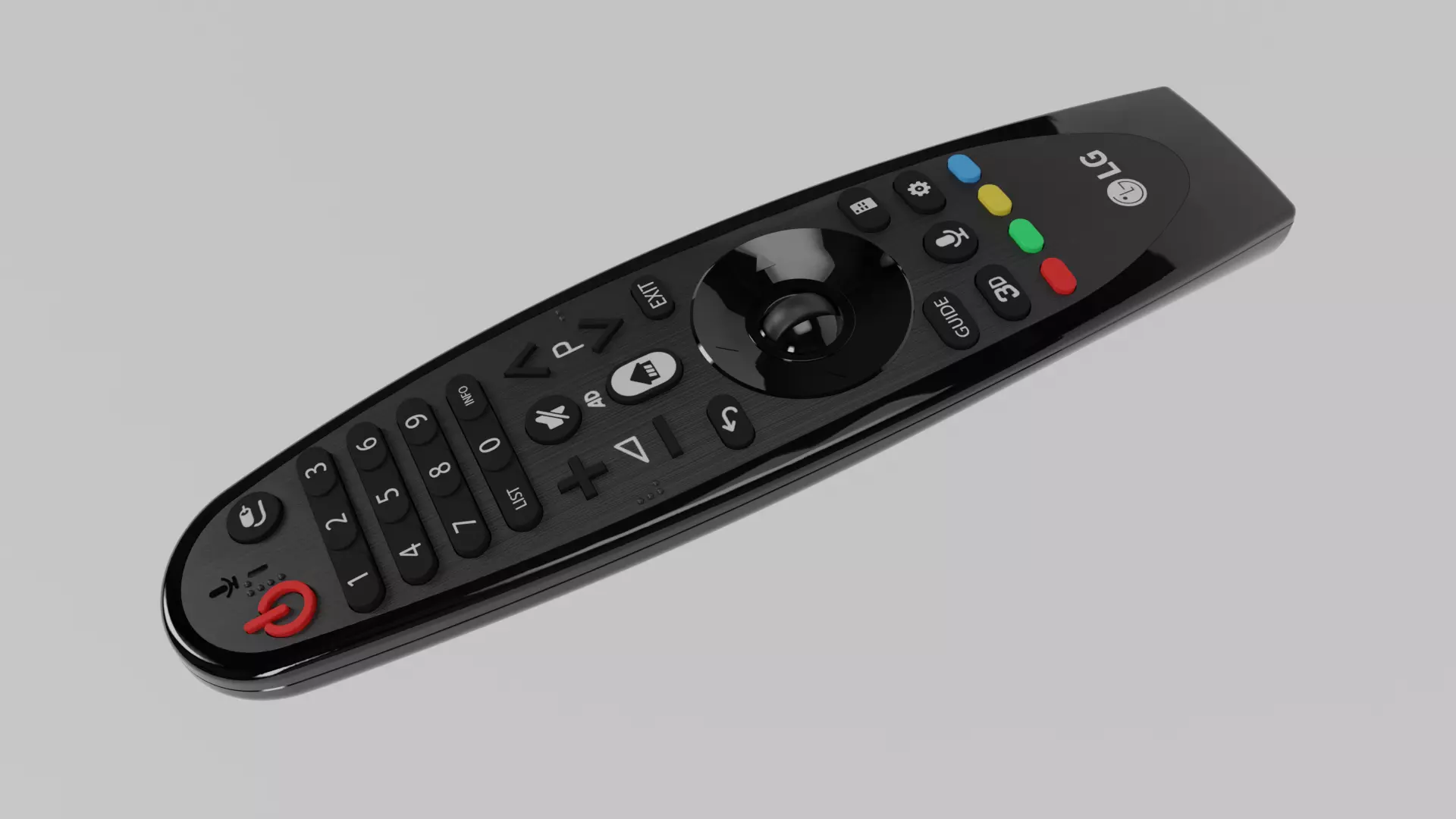 LG TV Remote 3D model_0