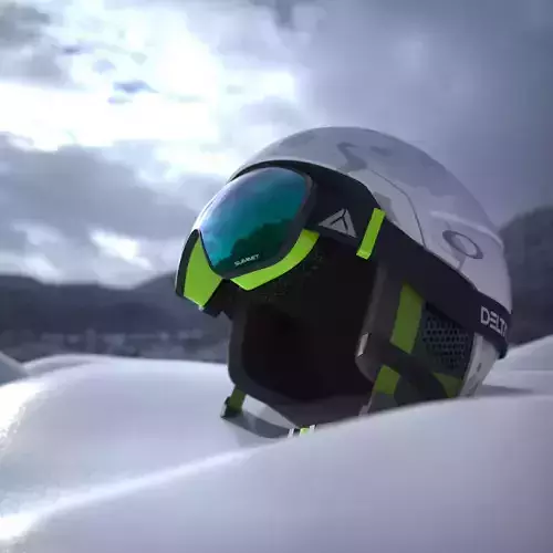 Snowboarding Helmet and goggles