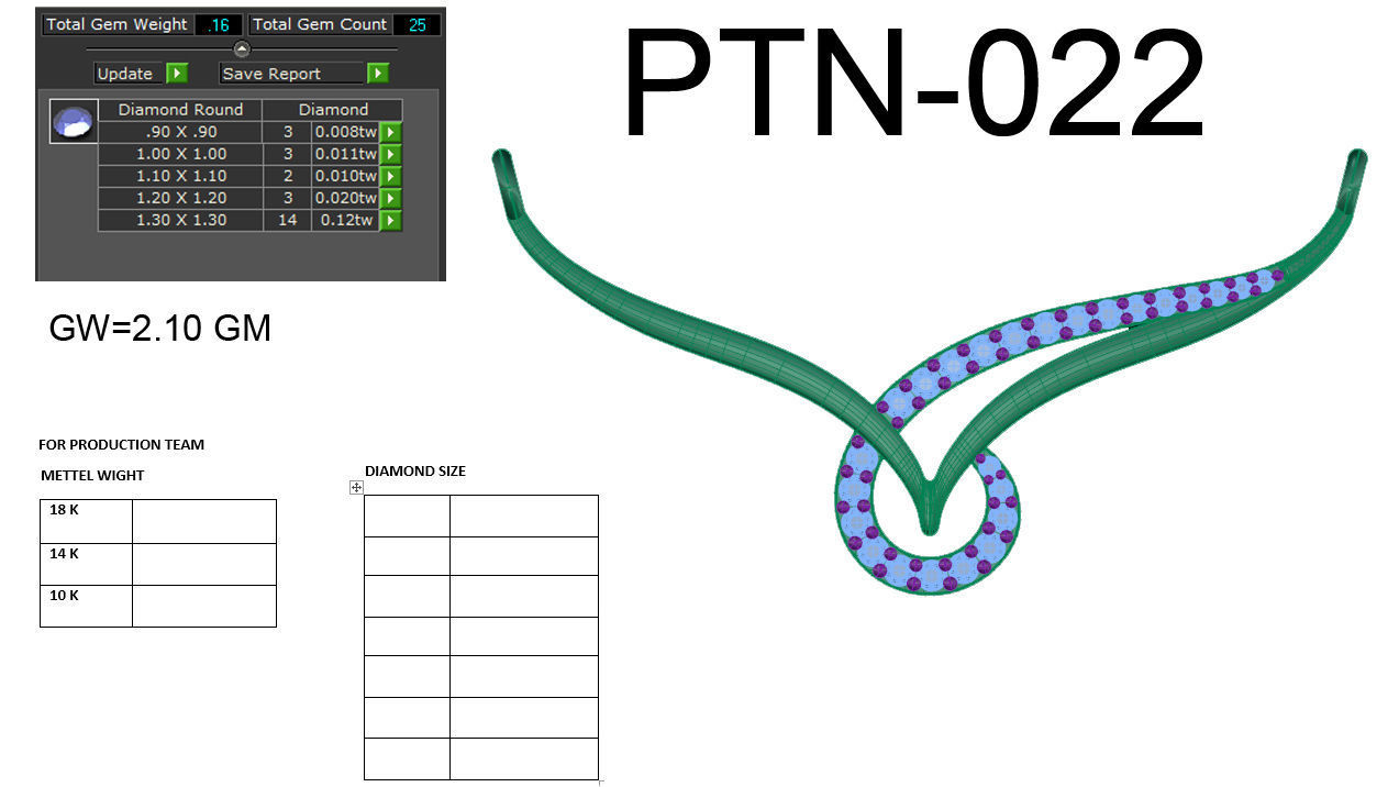 Gold Necklace Bracelet Badge 3D print model_10