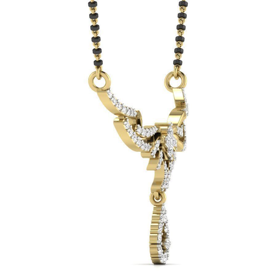 Diamond Necklace Set For Ladies 3D print model_9