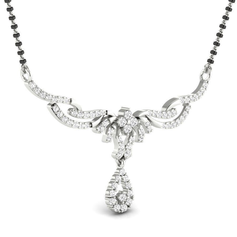 Diamond Necklace Set For Ladies 3D print model_4