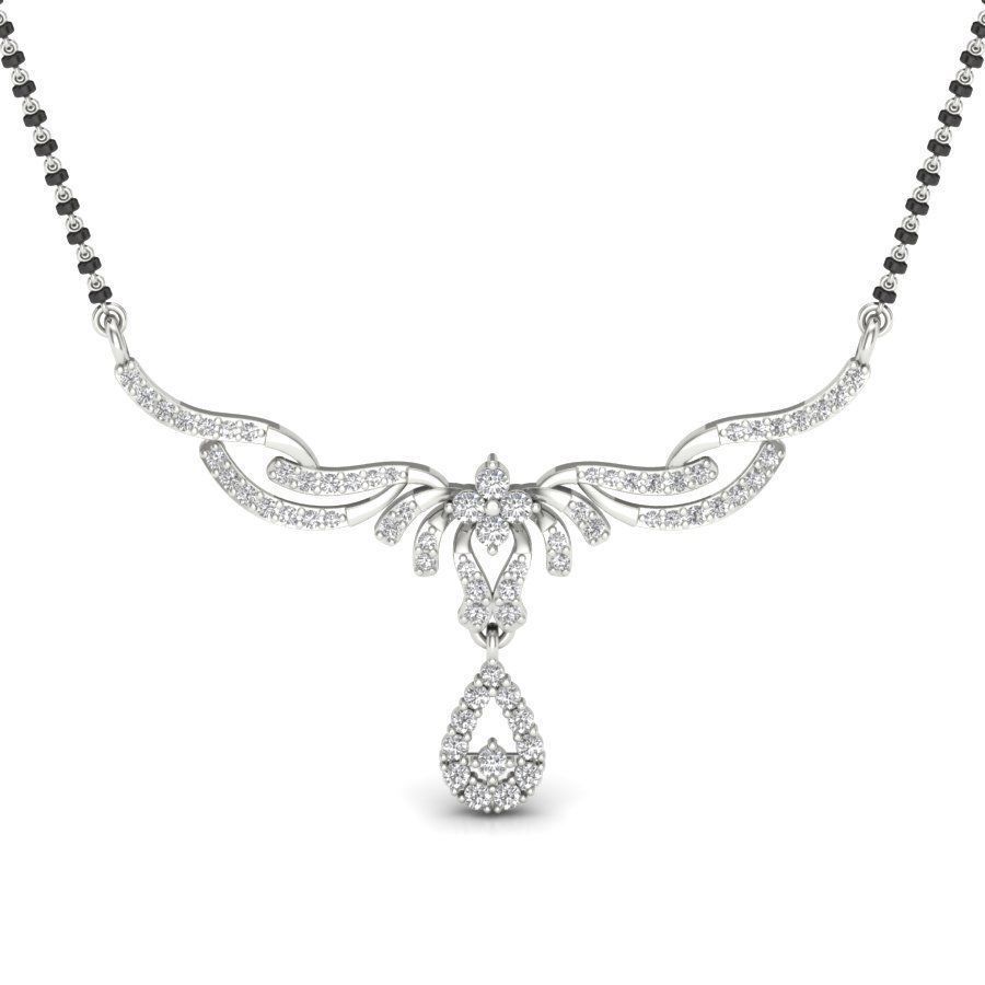 Diamond Necklace Set For Ladies 3D print model_3