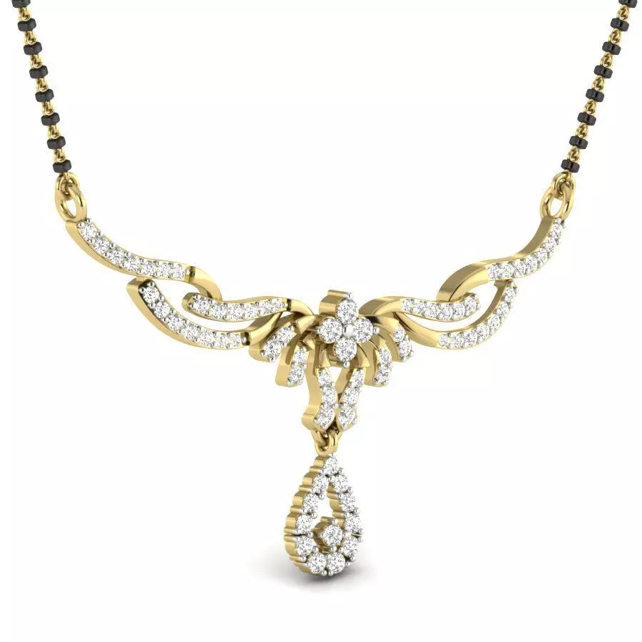Diamond Necklace Set For Ladies 3D print model_0