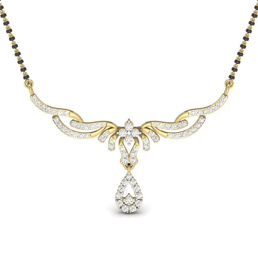 Diamond Necklace Set For Ladies 3D print model_8