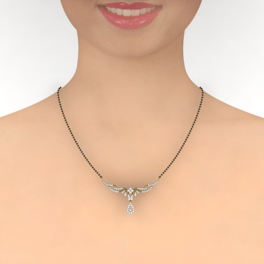 Diamond Necklace Set For Ladies 3D print model_7