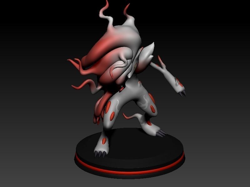 pokemon hisui zoroark 3D print model_9