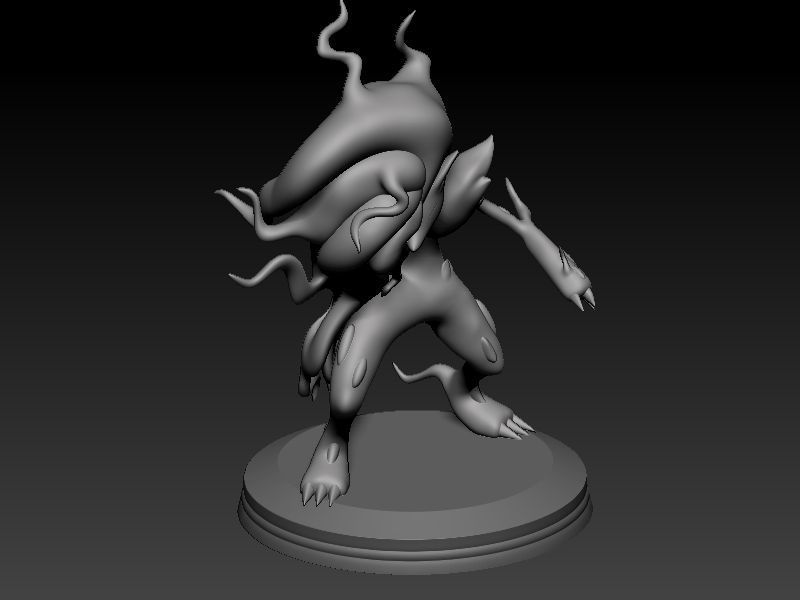 pokemon hisui zoroark 3D print model_10