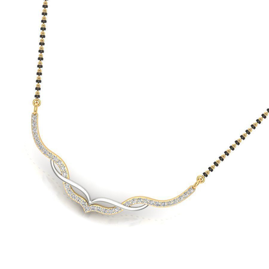 Diamond Necklace For Ladies 3D print model_2