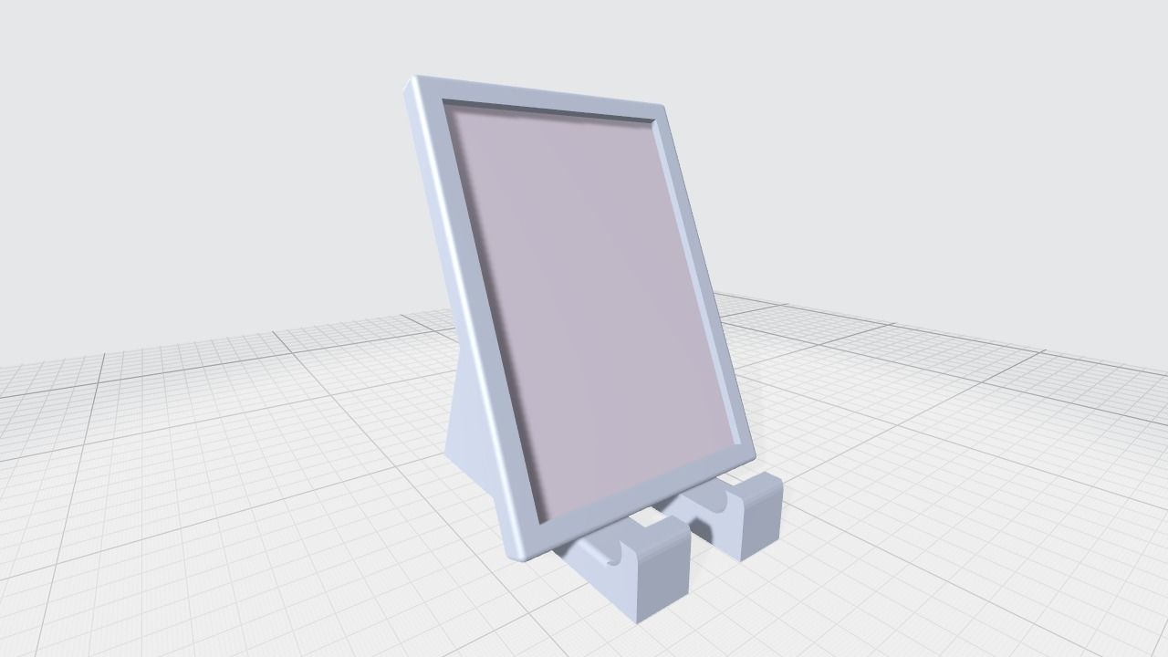 2 in 1 Tablet Stand with Picture Frame 3D print model_4