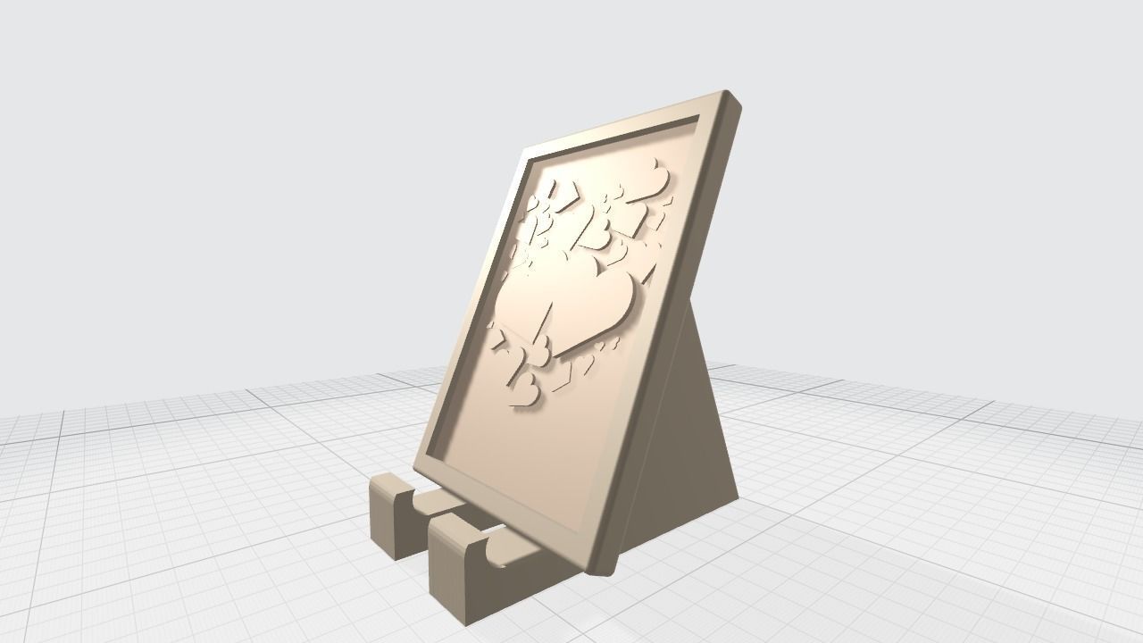 2 in 1 Tablet Stand with Picture Frame 3D print model_6