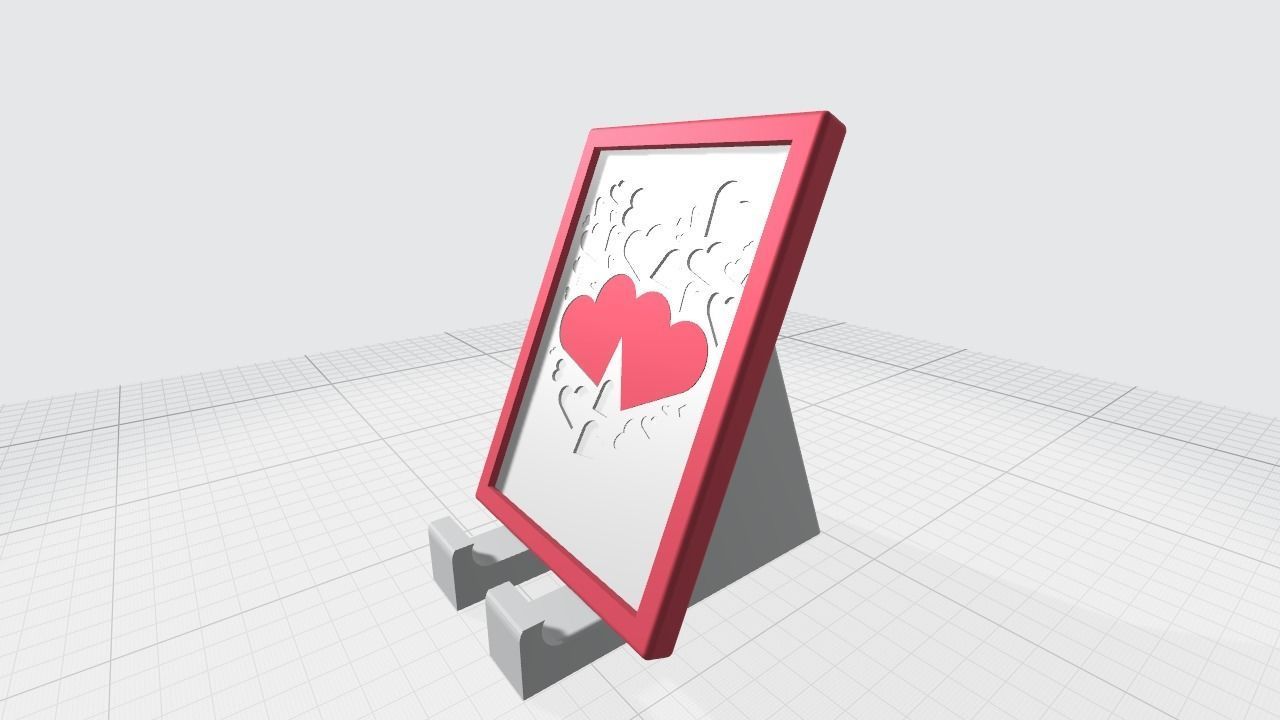 2 in 1 Tablet Stand with Picture Frame 3D print model_1