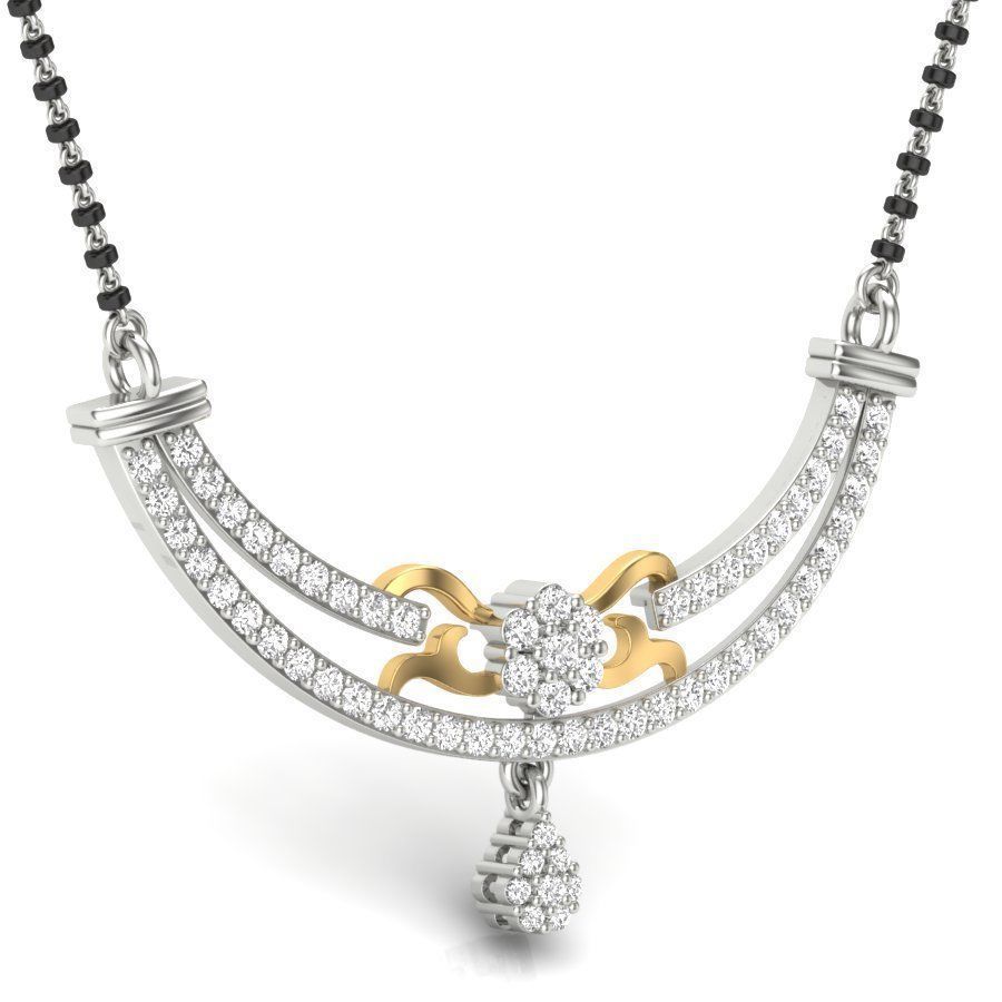 Diamond Necklace 3D print model_8