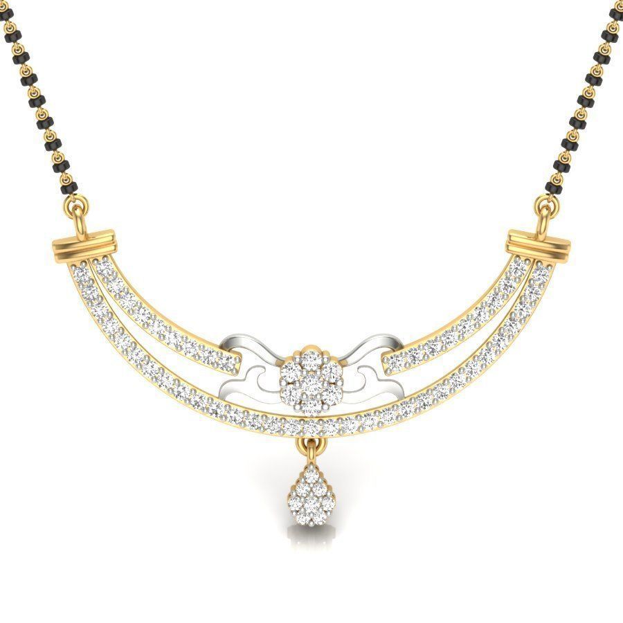 Diamond Necklace 3D print model_3