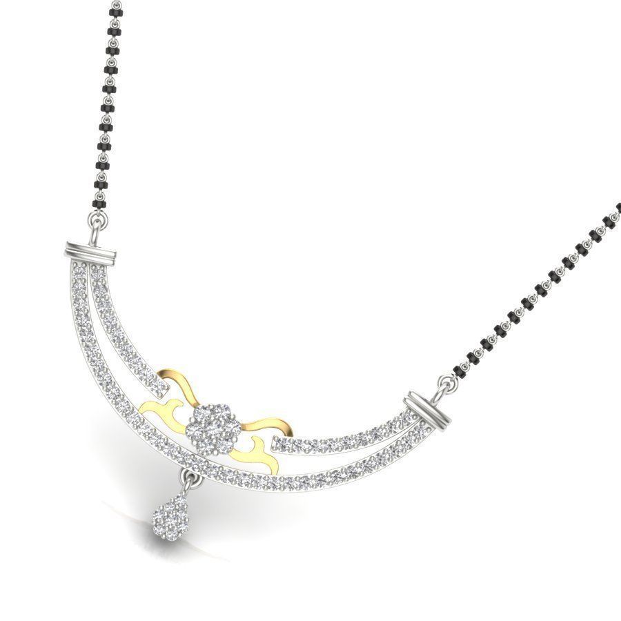 Diamond Necklace 3D print model_9