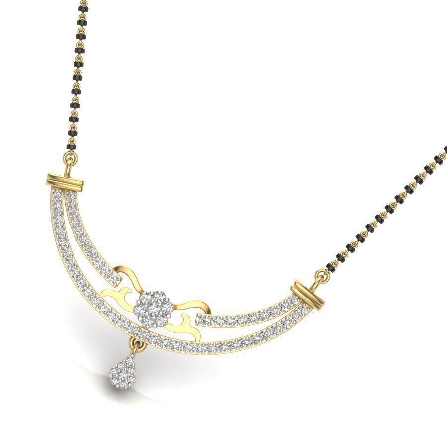 Diamond Necklace 3D print model_7