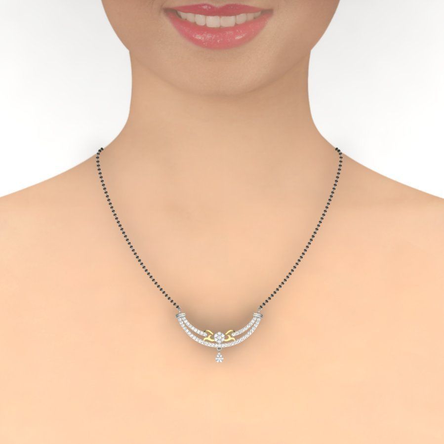 Diamond Necklace 3D print model_4