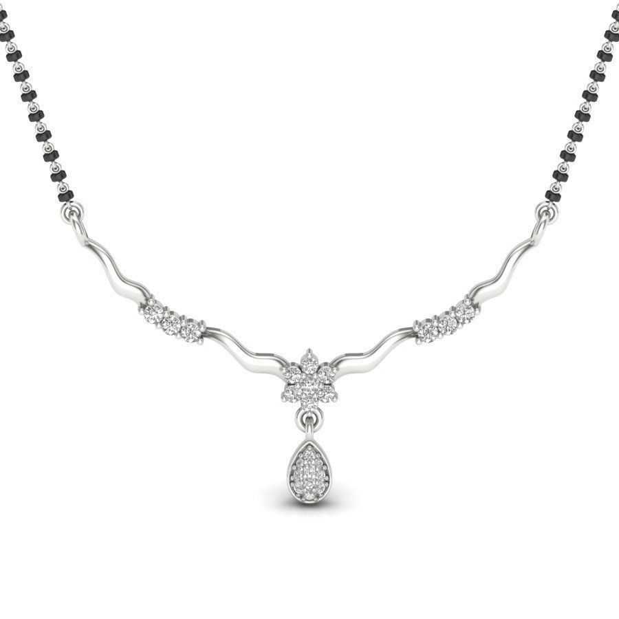 Diamond Necklace Set For Women 3D print model_3