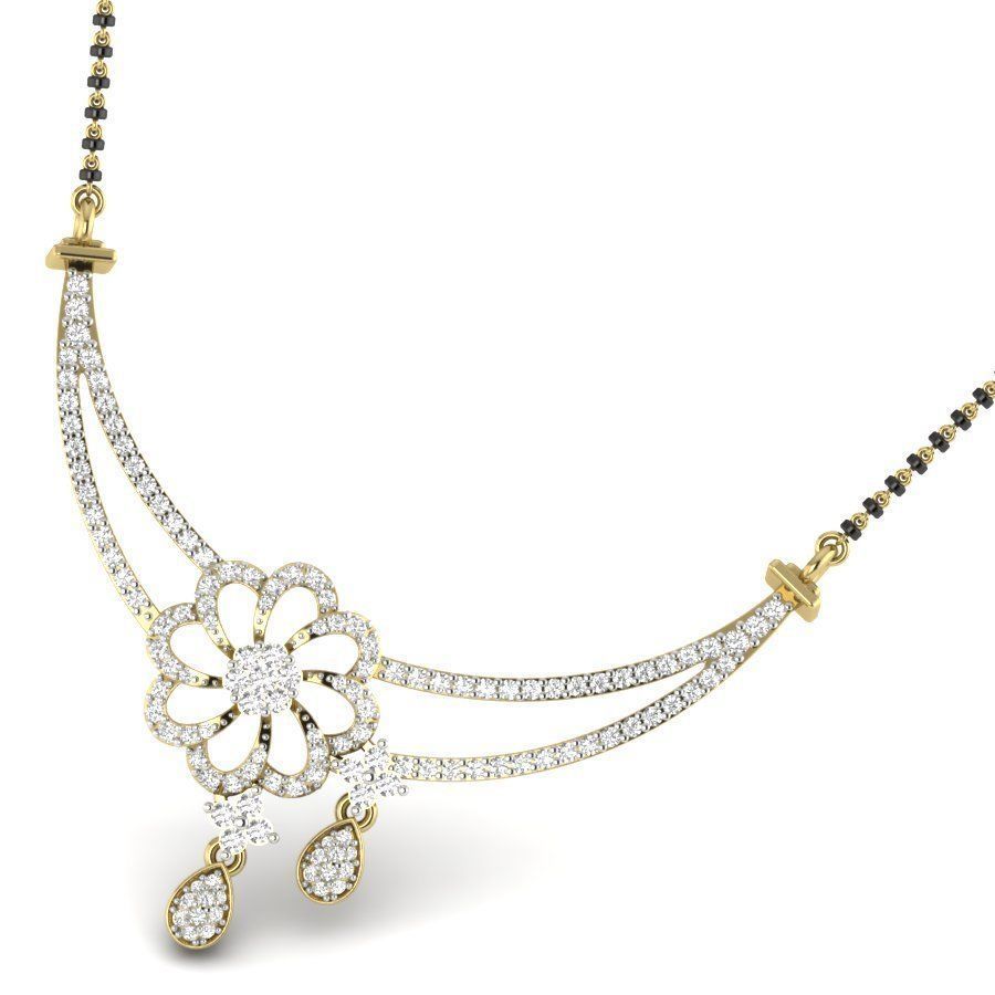 Diamond Necklace 3D print model_2