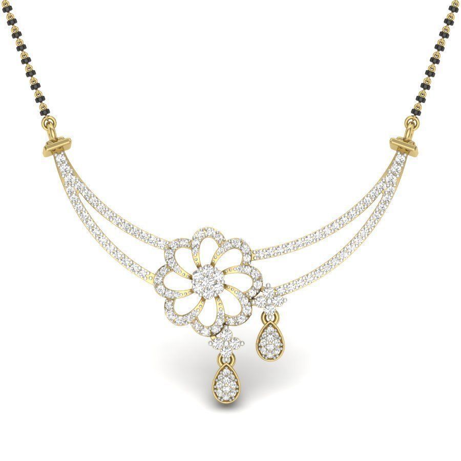 Diamond Necklace 3D print model_8