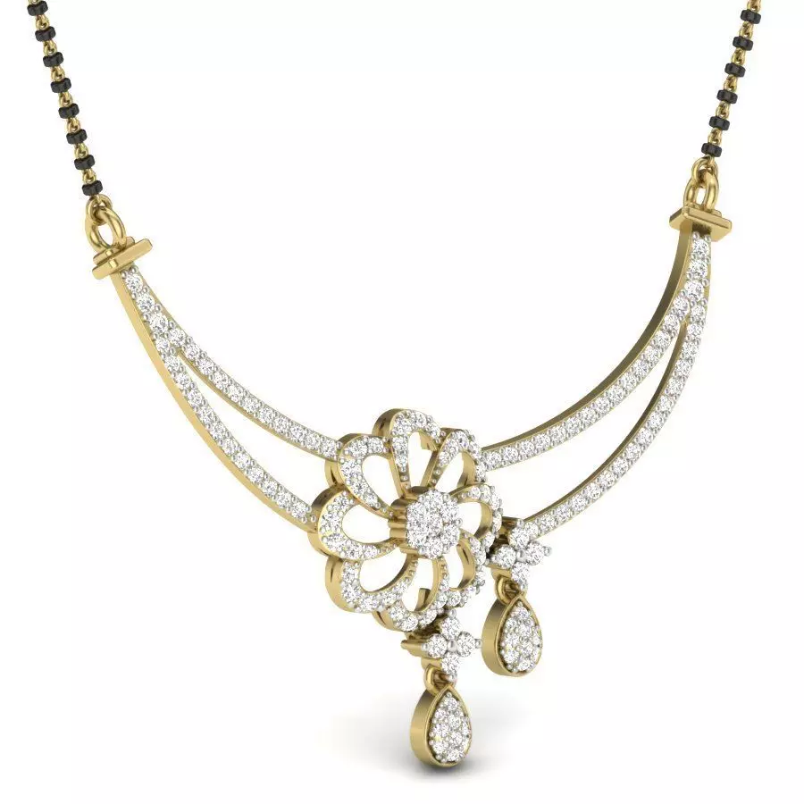 Diamond Necklace 3D print model_0