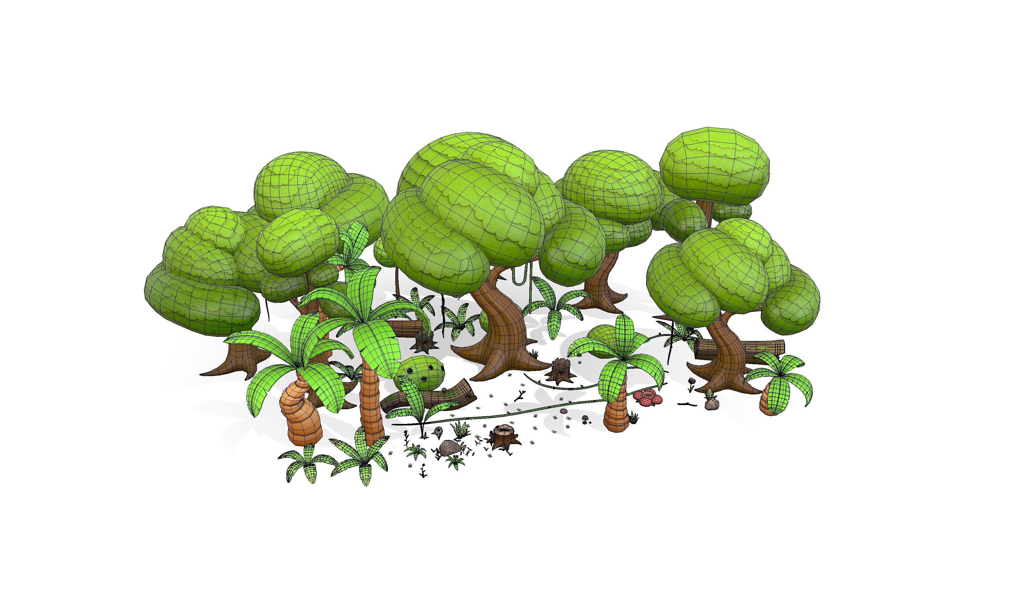 Low Poly Jungle Pack Low-poly 3D model_3