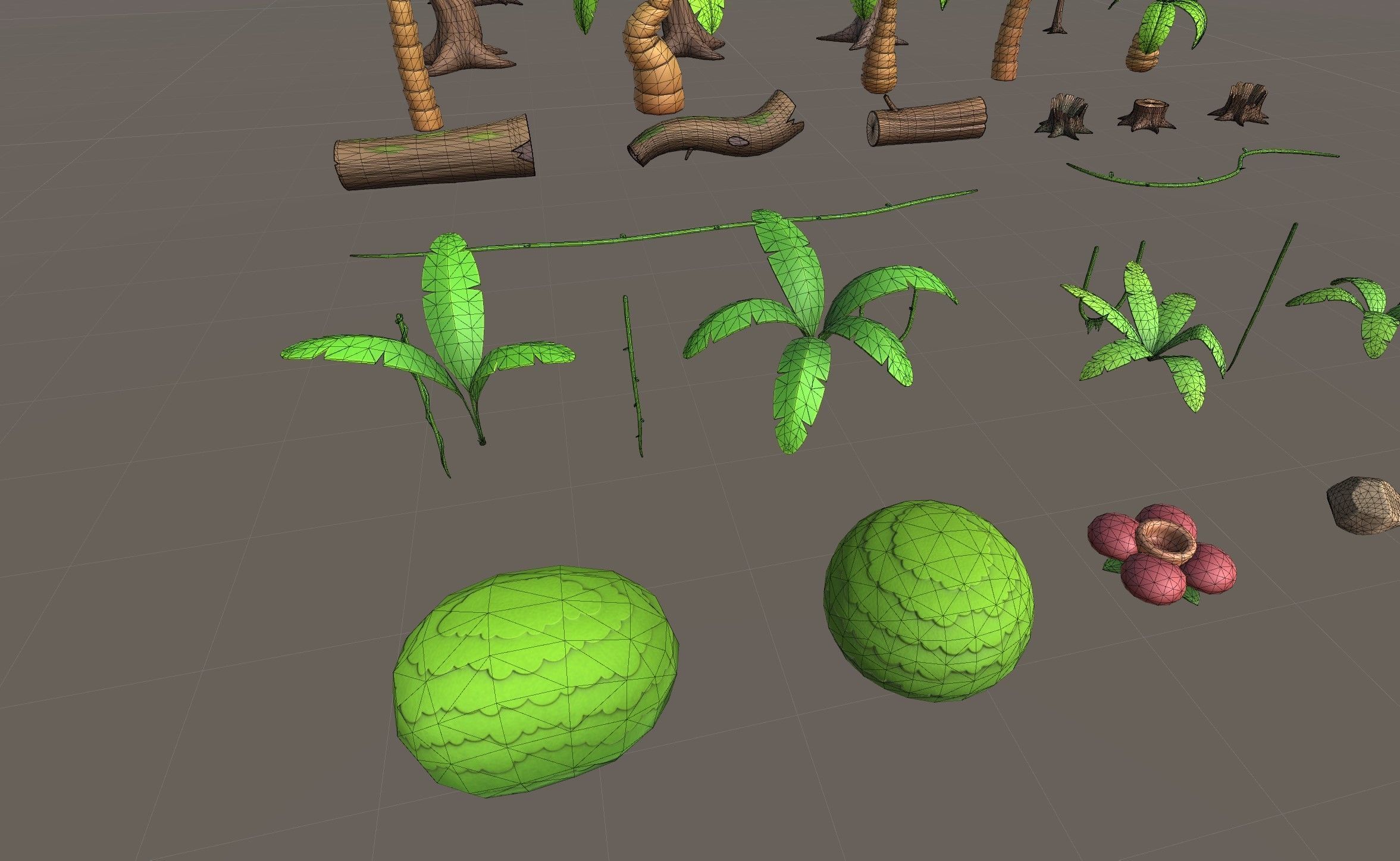 Low Poly Jungle Pack Low-poly 3D model_10