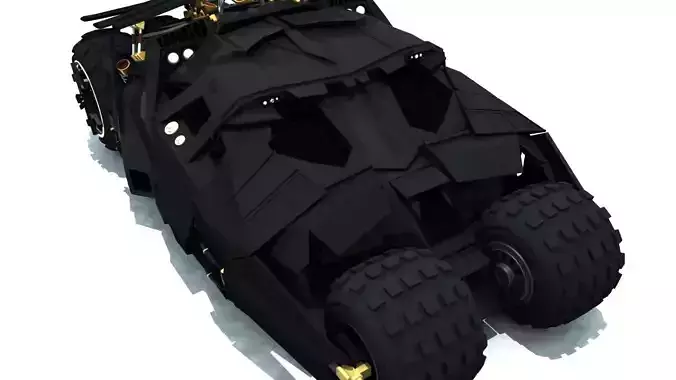 Batmans Tumbler Low-poly 3D model