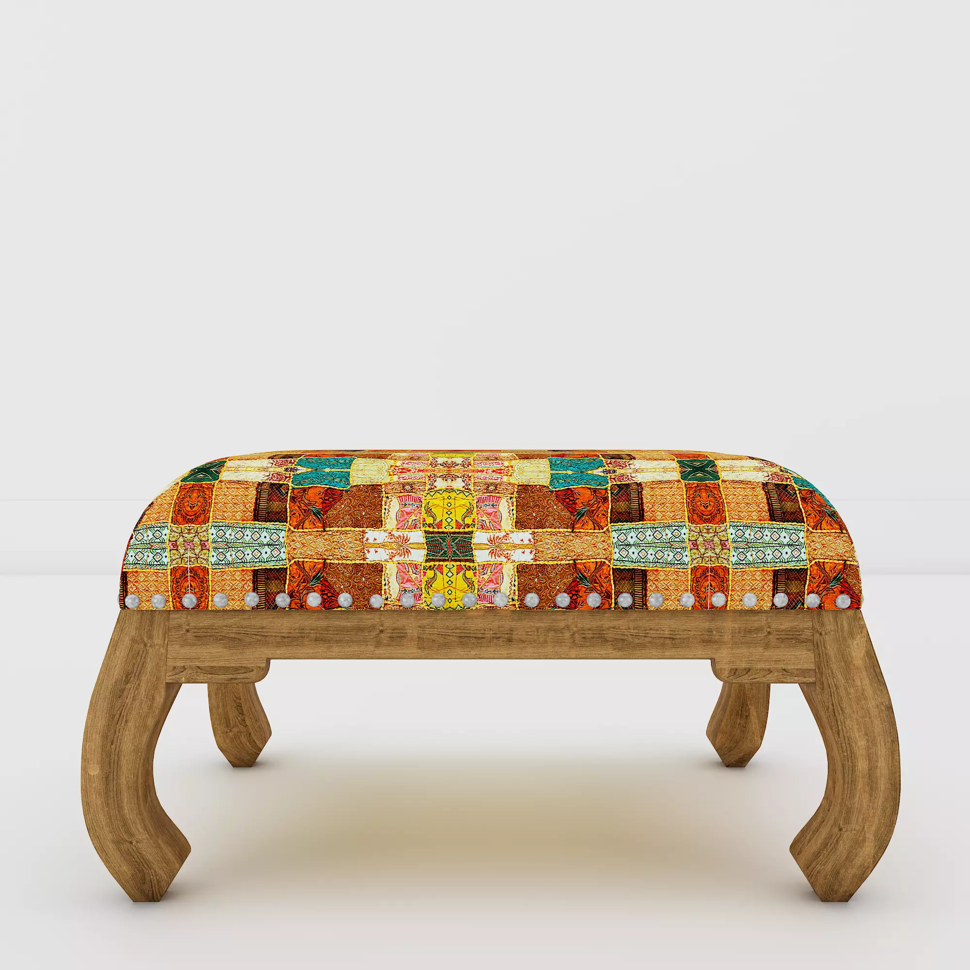 Foot Stool Low-poly 3D model_0