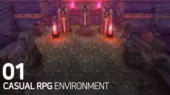 Casual RPG Environment 01 Low-poly 3D model